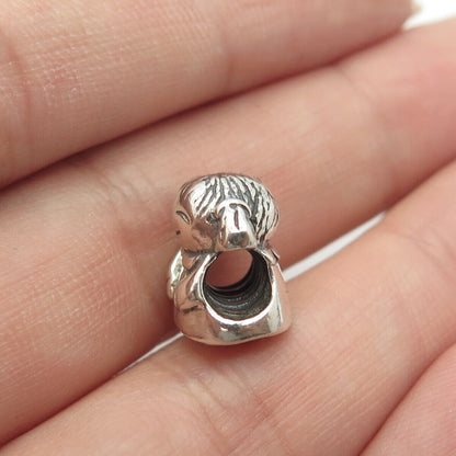 925 Sterling Silver PANDORA Happy Girl Bead Charm