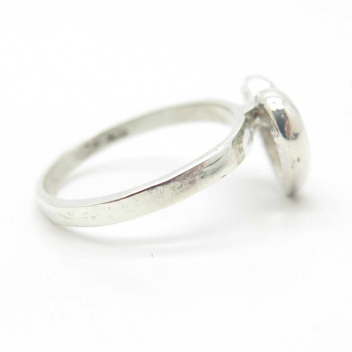 925 Sterling Silver Vintage Open Heart Ring Size 6.5