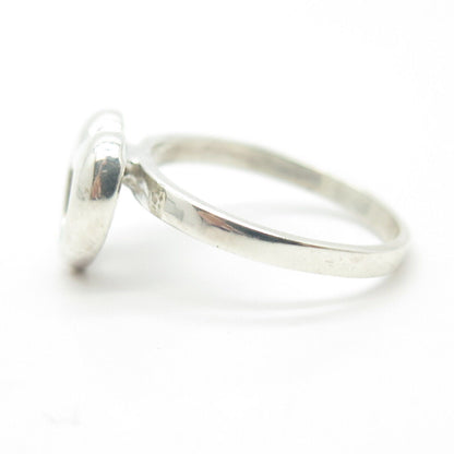 925 Sterling Silver Vintage Open Heart Ring Size 6.5