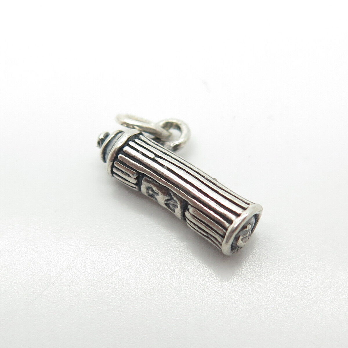 925 Sterling Silver Vintage 3-D Engraved "Hair Spray" Charm Pendant