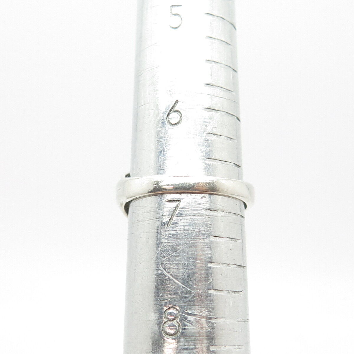 925 Sterling Silver Vintage Puffy Ribbed Dome Ring Size 6.75