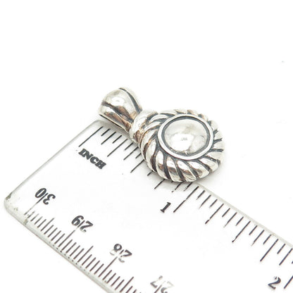 925 Sterling Silver Vintage ATI Mexico Twisted Rope Pendant