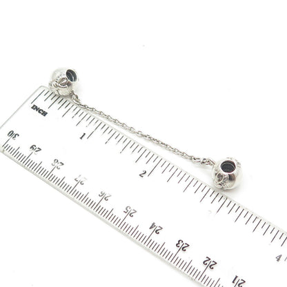 925 Sterling Silver PANDORA C Z Dainty Bow Safety Chain Charms