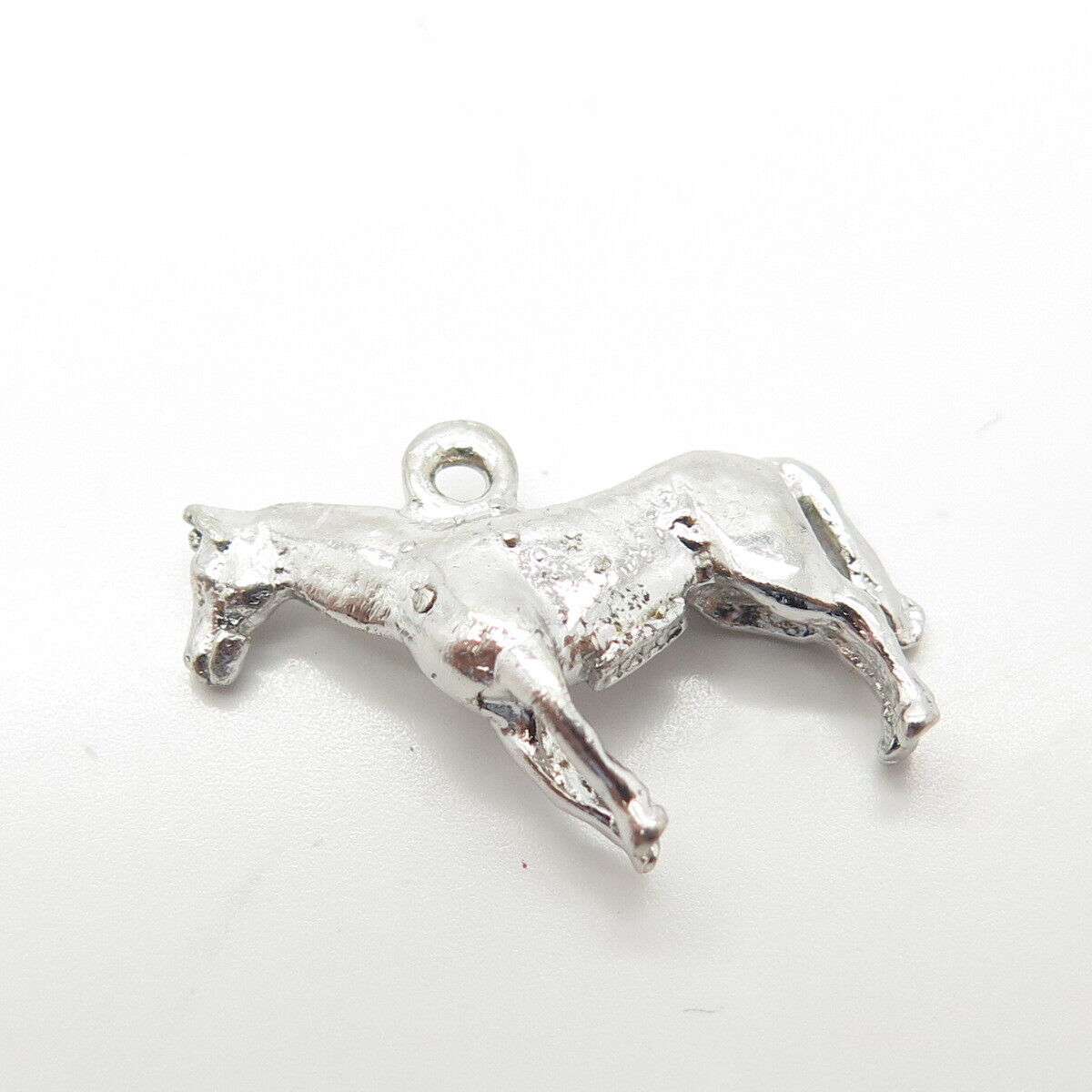 925 Sterling Silver Vintage Wild Horse 3D Charm Pendant