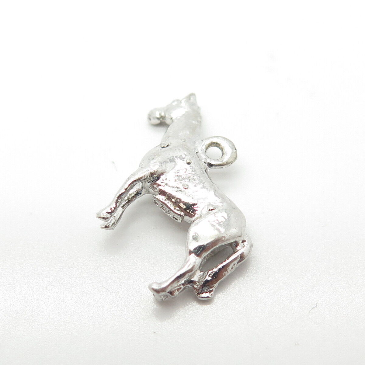 925 Sterling Silver Vintage Wild Horse 3D Charm Pendant