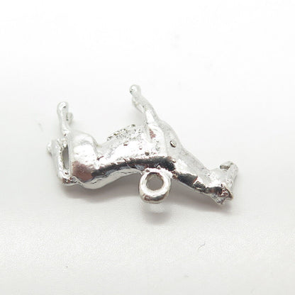 925 Sterling Silver Vintage Wild Horse 3D Charm Pendant