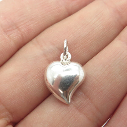 835 Silver Vintage Portugal Heart Chatelaine Pendant