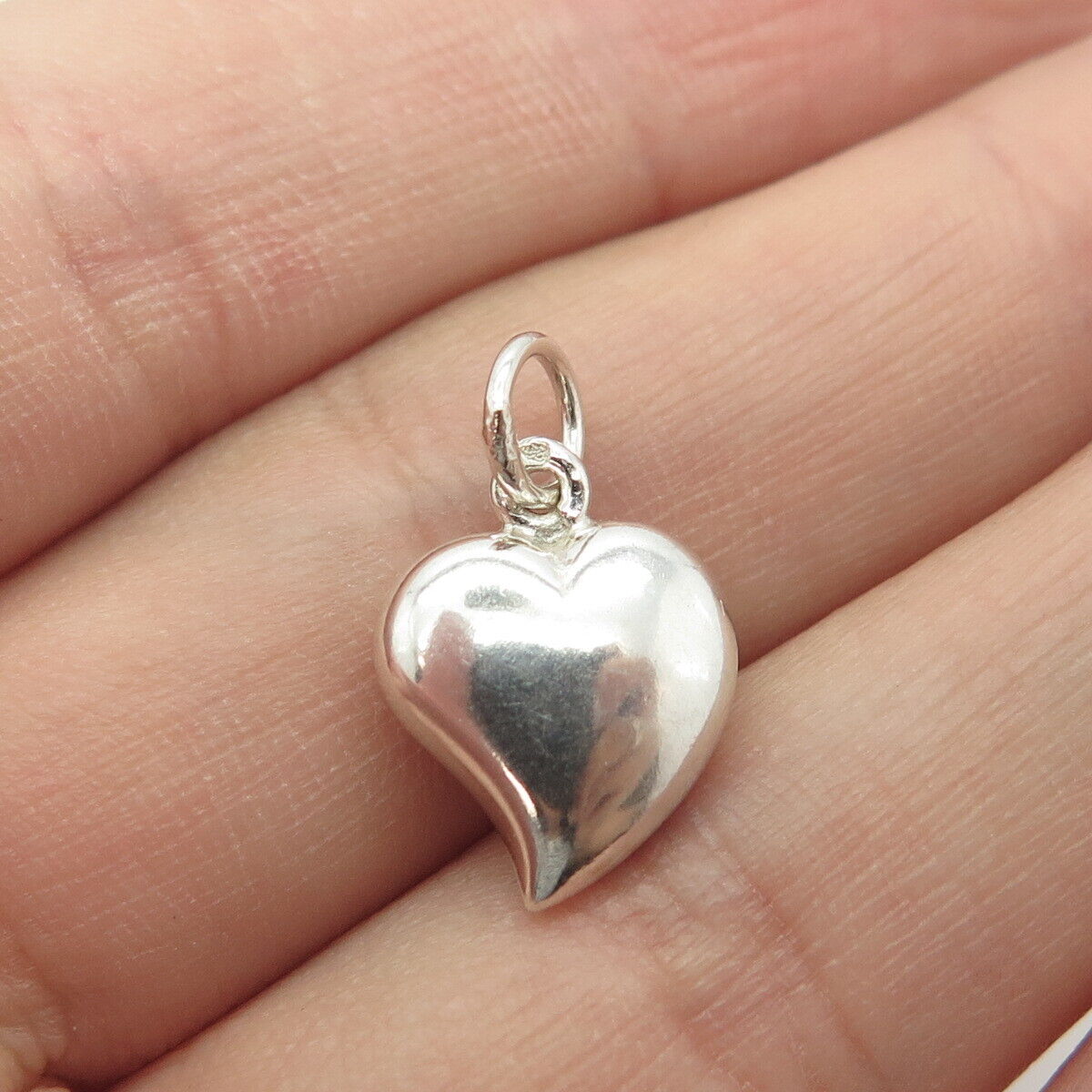 835 Silver Vintage Portugal Heart Chatelaine Pendant