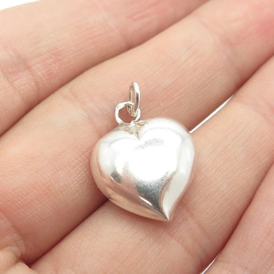 835 Silver Vintage Portugal Chatelaine Heart Pendant