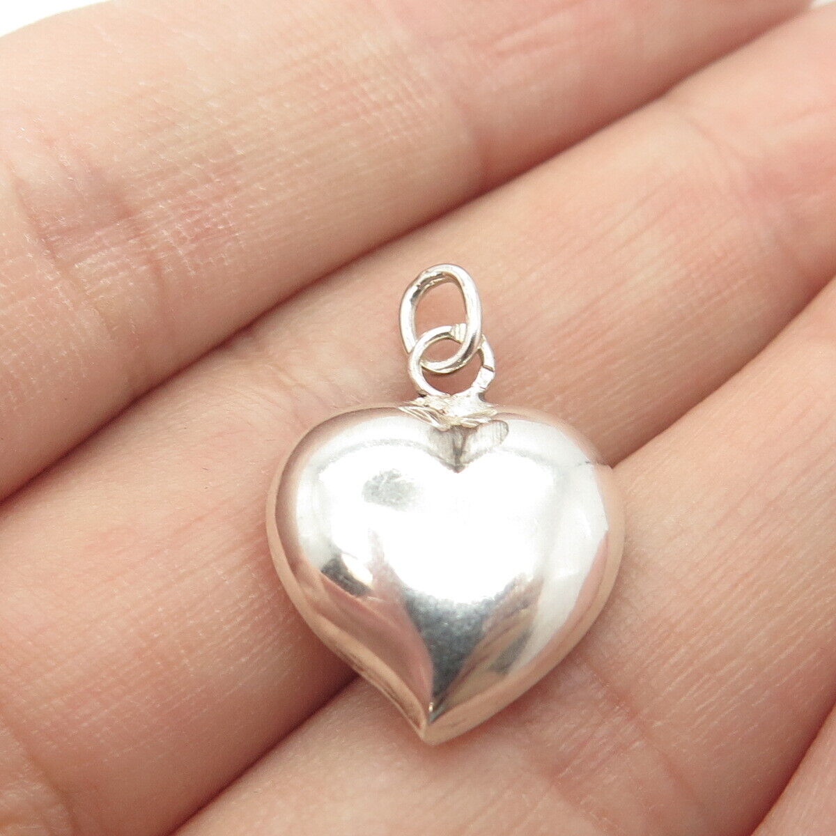 835 Silver Vintage Portugal Chatelaine Heart Pendant