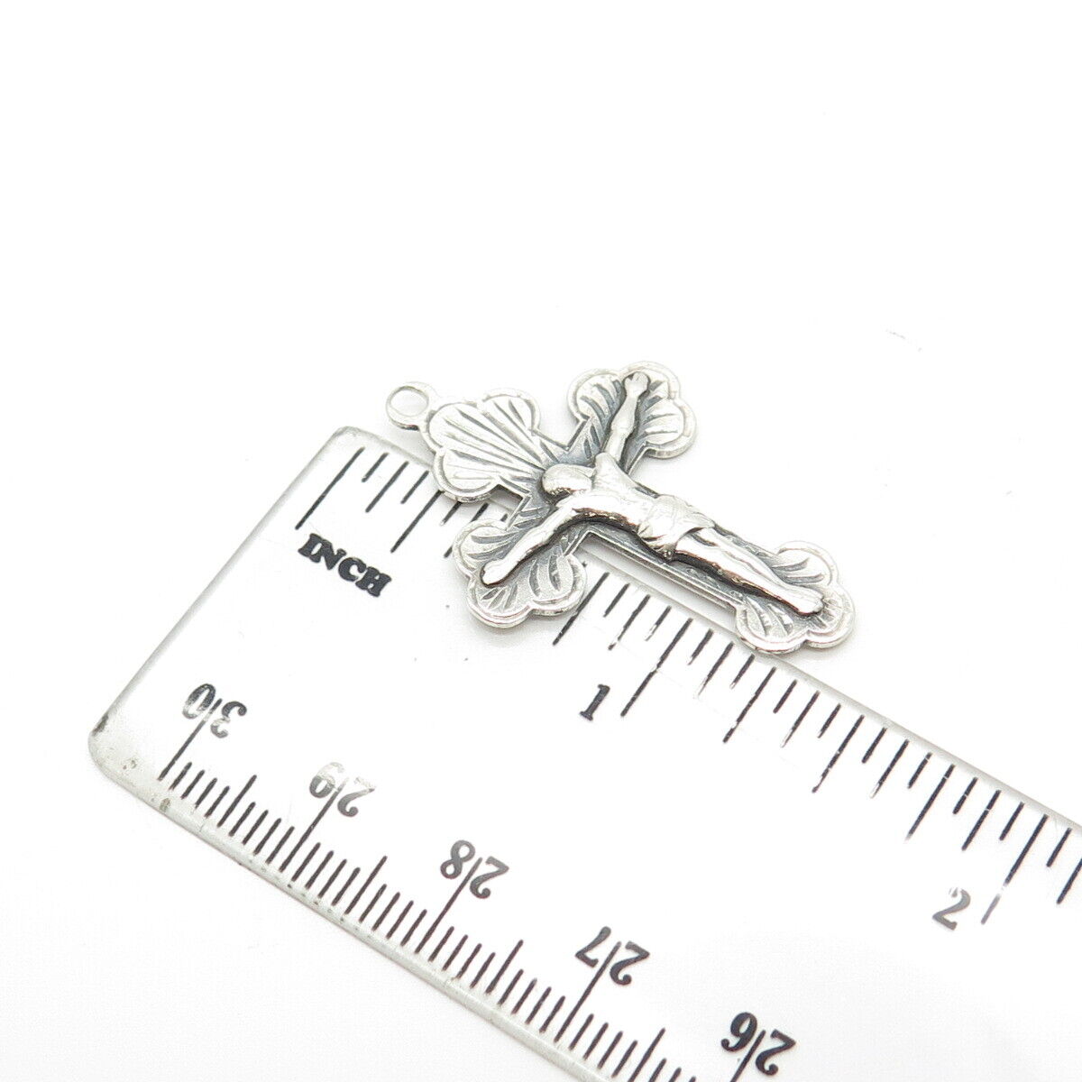 925 Sterling Silver Vintage Crucifix Cross Religious Pendant