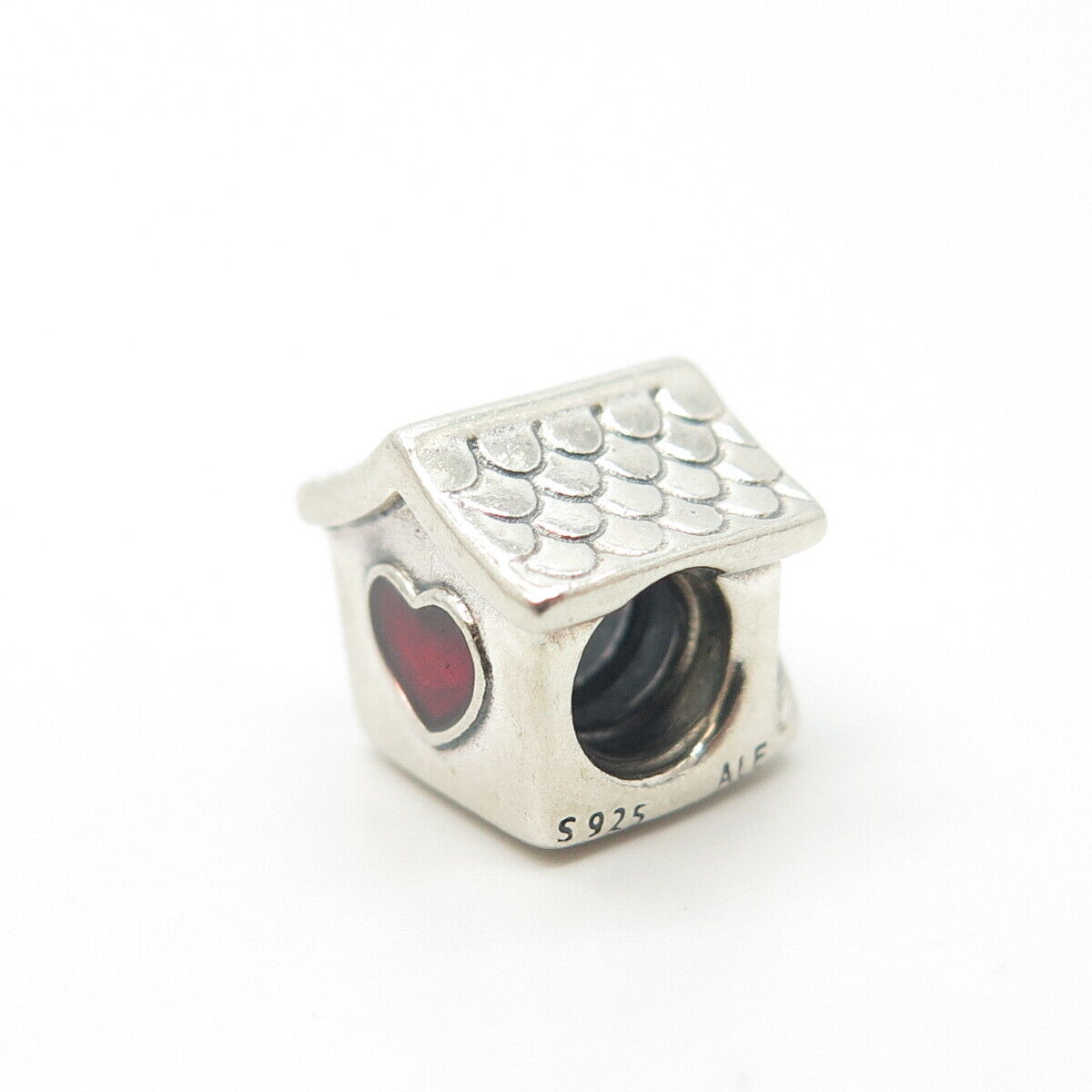 925 Sterling Silver PANDORA Enamel Doghouse Charm