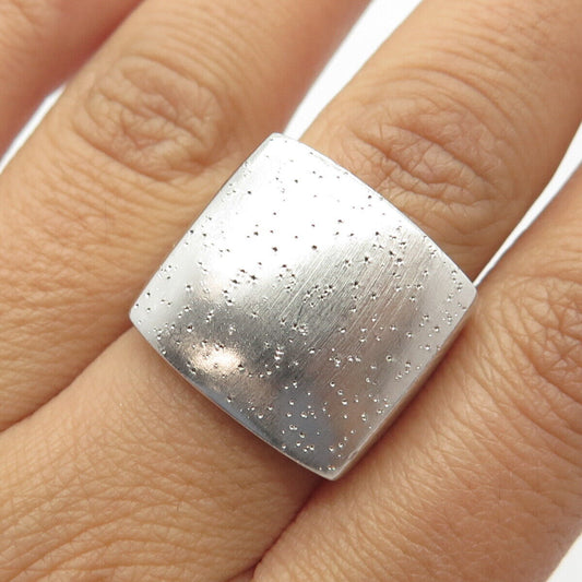 925 Sterling Silver Modernist Ring Size 7.25