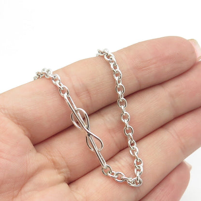 925 Sterling Silver Vintage Rolo Chain Necklace 28"