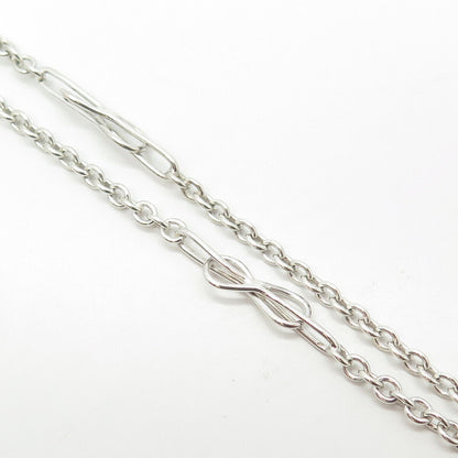 925 Sterling Silver Vintage Rolo Chain Necklace 28"