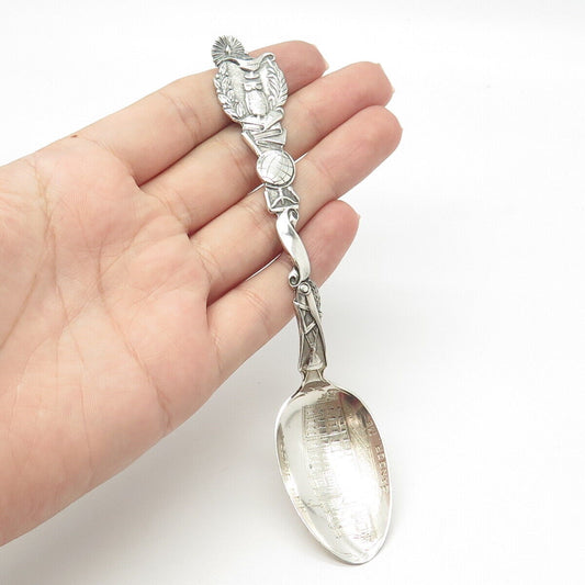925 Sterling Silver Antique Art Deco Bangor High School Lunt States Cities Spoon