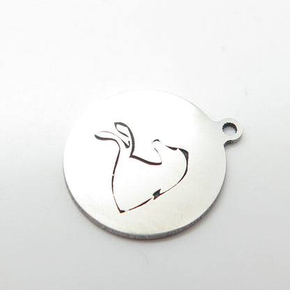 925 Sterling Silver USA Two In Town Jumping Horse Charm Pendant