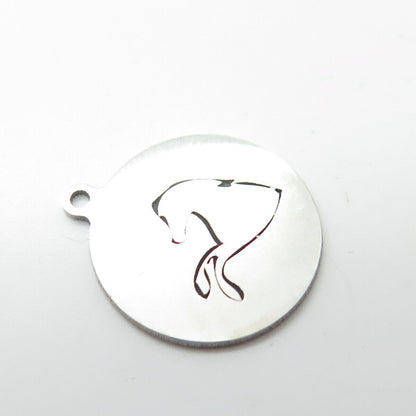 925 Sterling Silver USA Two In Town Jumping Horse Charm Pendant