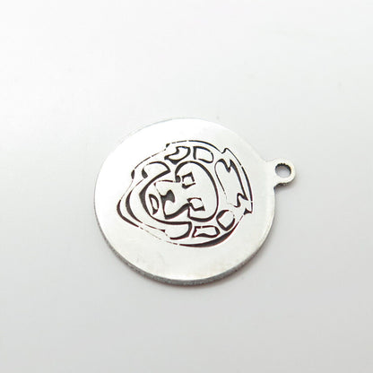 925 Sterling Silver USA Two In Town Lion Charm Pendant