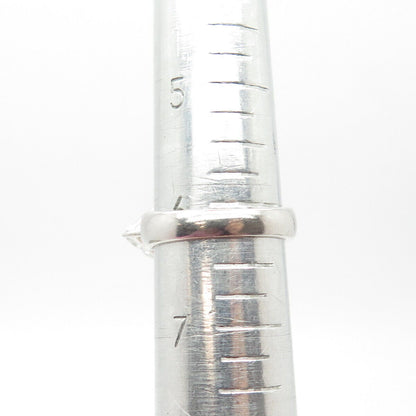 925 Sterling Silver Princess-Cut C Z Ring Size 6.25