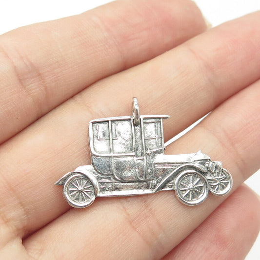 925 Sterling Silver Antique Art Deco Stearns Knight Car Charm Pendant