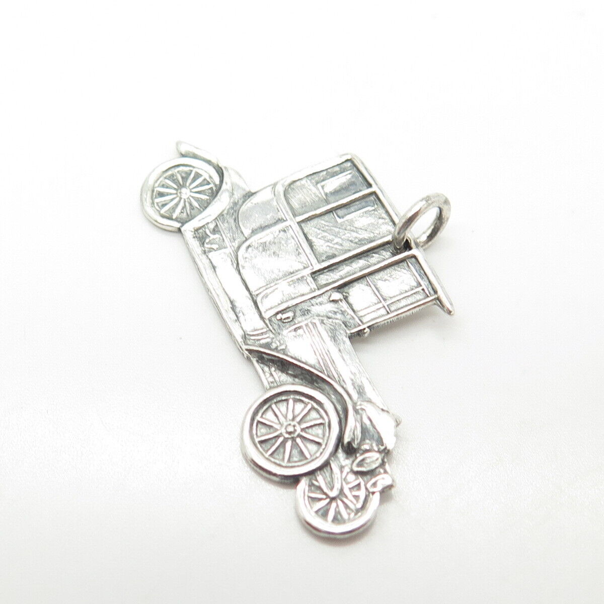 925 Sterling Silver Antique Art Deco Stearns Knight Car Charm Pendant