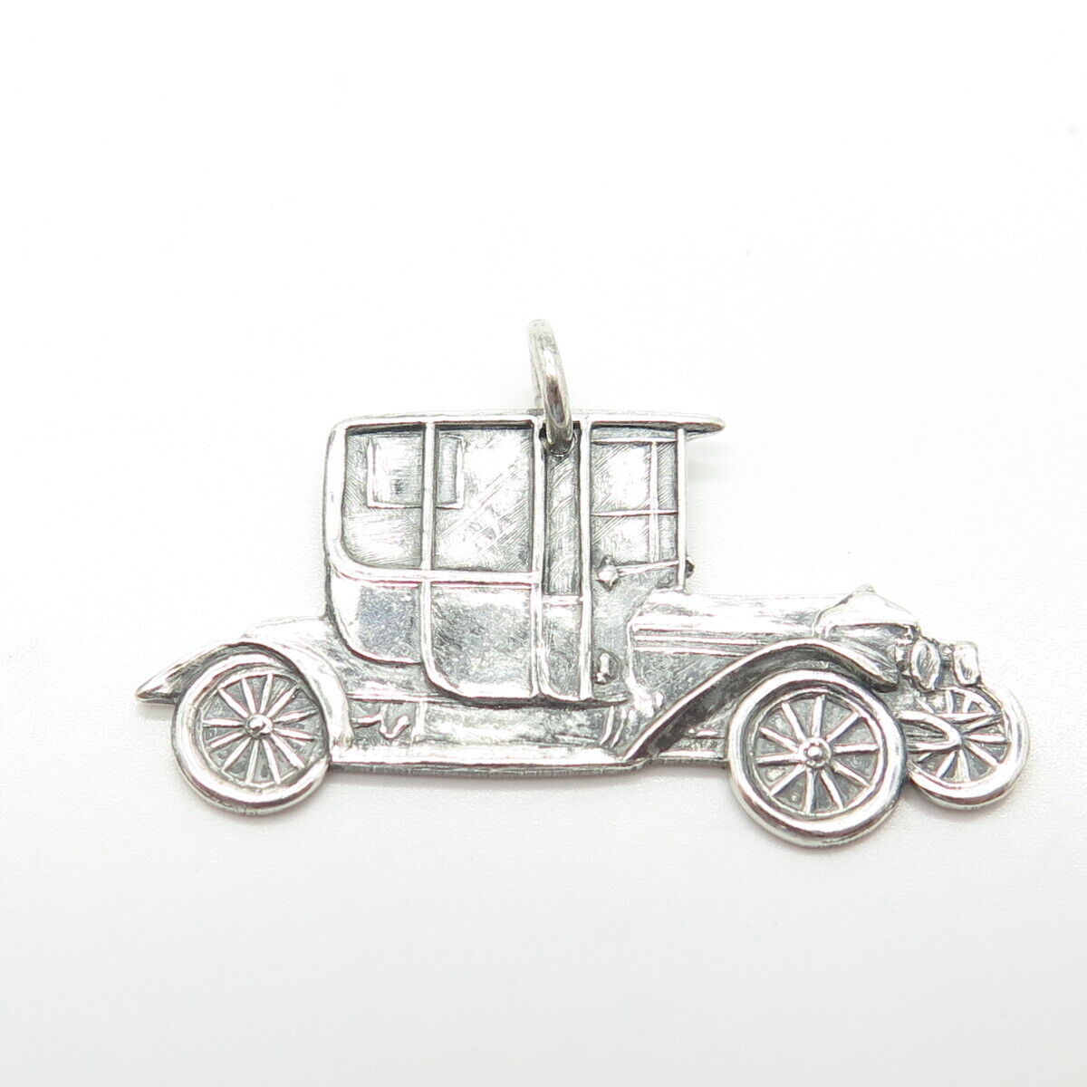 925 Sterling Silver Antique Art Deco Stearns Knight Car Charm Pendant