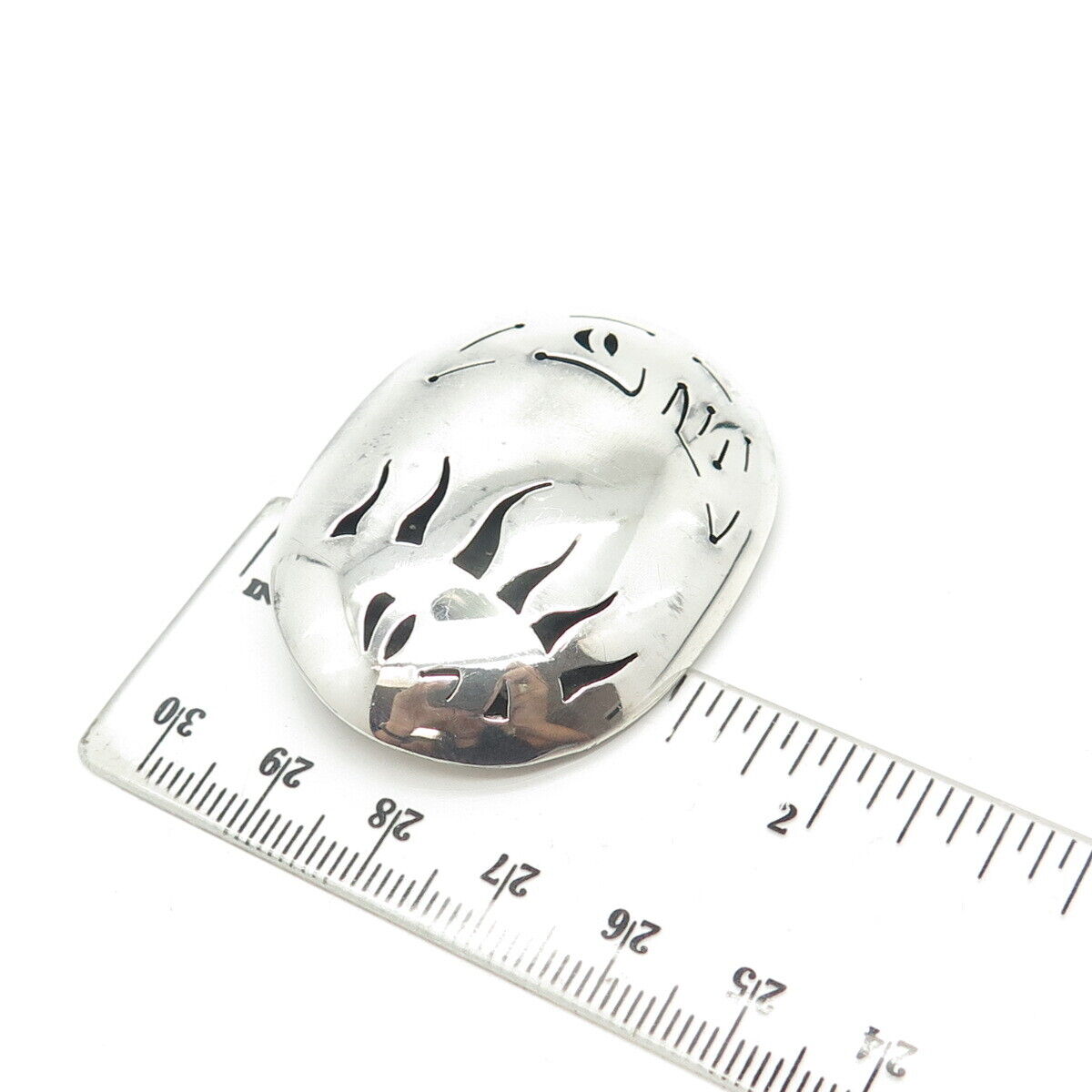 925 Sterling Silver Vintage Mexico Tribal Pin Brooch / Pendant