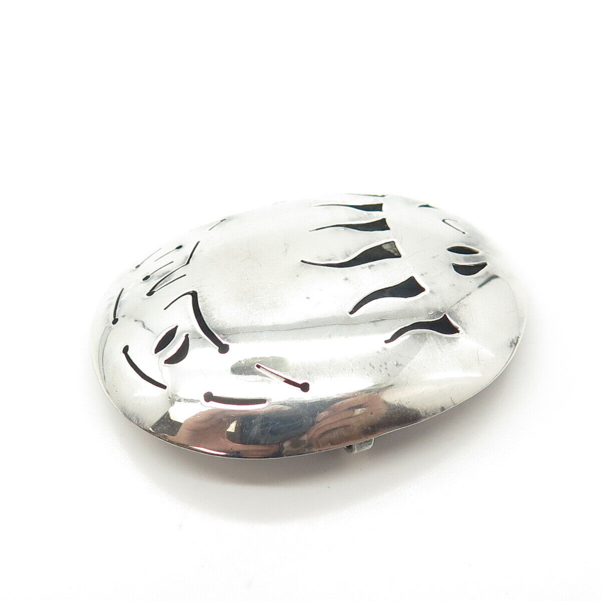 925 Sterling Silver Vintage Mexico Tribal Pin Brooch / Pendant