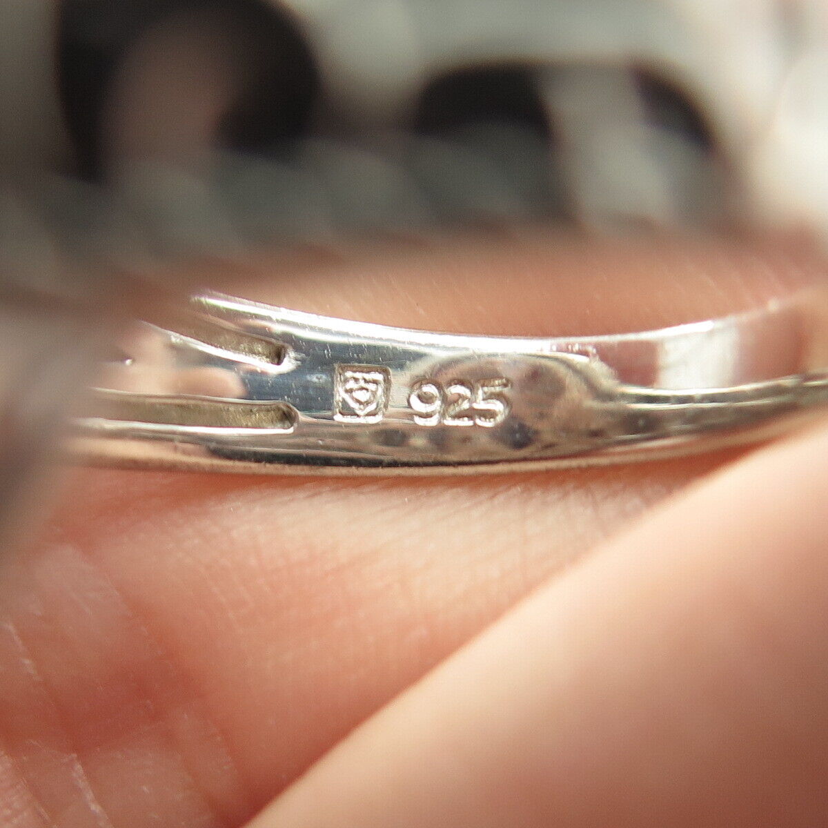 925 Sterling Silver 2-Tone Michelle Albala Real Tanzanite Ornate Ring Size 10.25