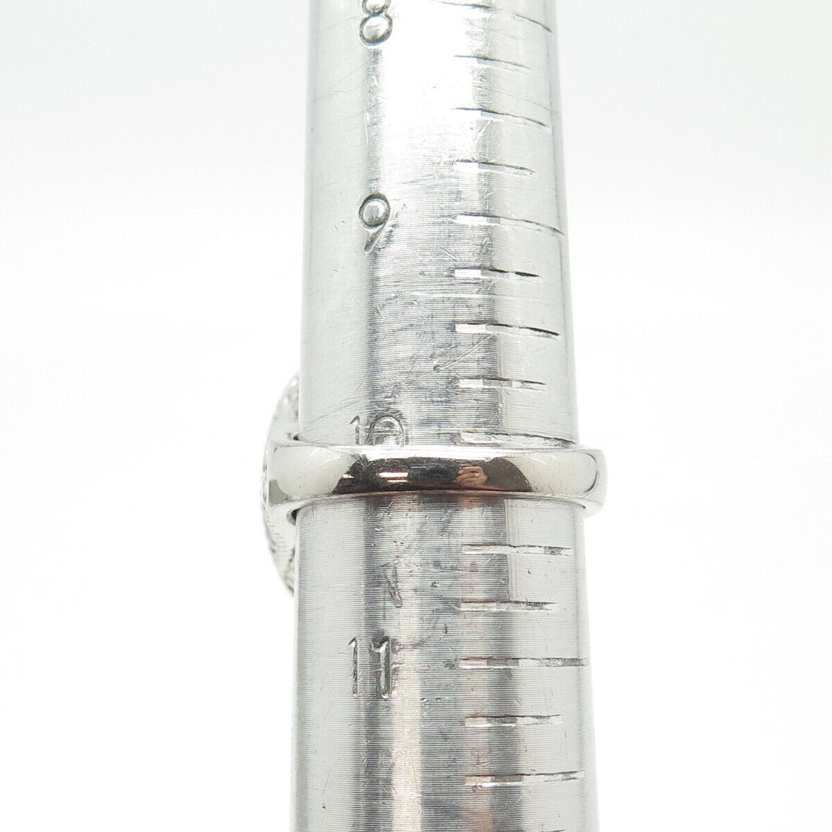 925 Sterling Silver 2-Tone Michelle Albala Real Tanzanite Ornate Ring Size 10.25