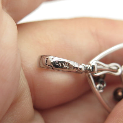 925 Sterling Silver Real Pearl Leaf Floral Pendant