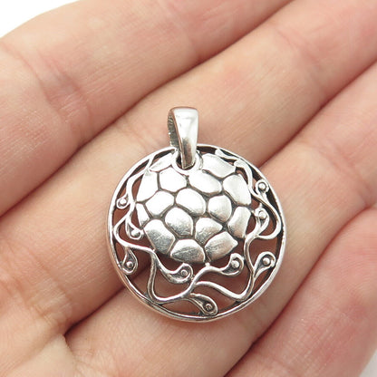 925 Sterling Silver Vintage Pebble Pendant