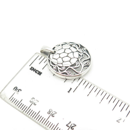 925 Sterling Silver Vintage Pebble Pendant