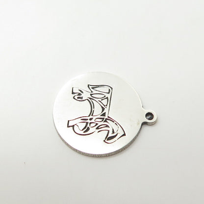 925 Sterling Silver USA Two In Town Horse Charm Pendant