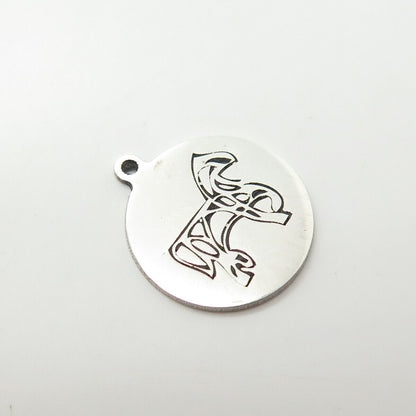 925 Sterling Silver USA Two In Town Horse Charm Pendant