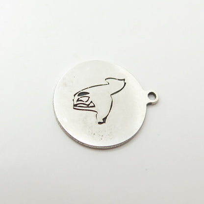 925 Sterling Silver USA Two In Town Horse Charm Pendant