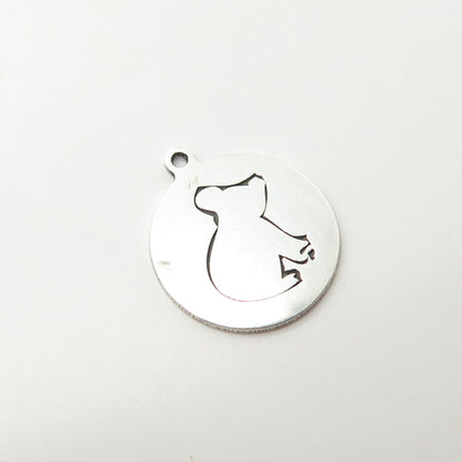 925 Sterling Silver USA Two In Town Bear Charm Pendant