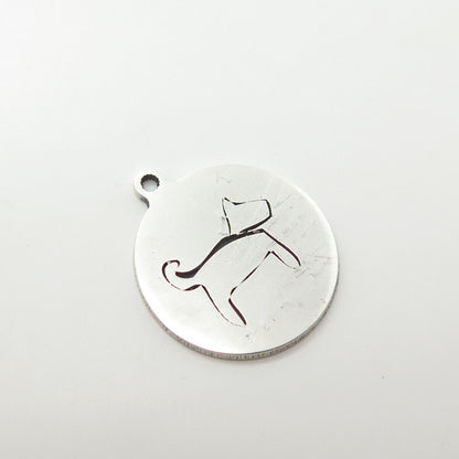 925 Sterling Silver USA Two In Town Dog Charm Pendant