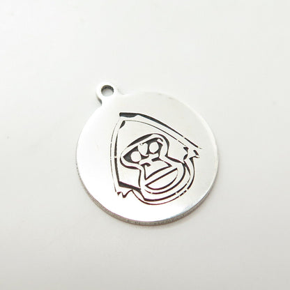 925 Sterling Silver USA Two In Town Monkey Charm Pendant