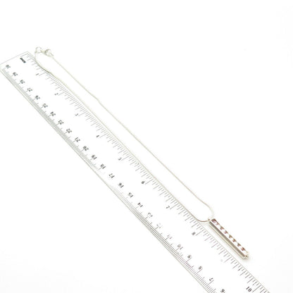 925 Sterling Silver Italy Fiber Optic Cat's Eye Gem Snake Chain Necklace 16"