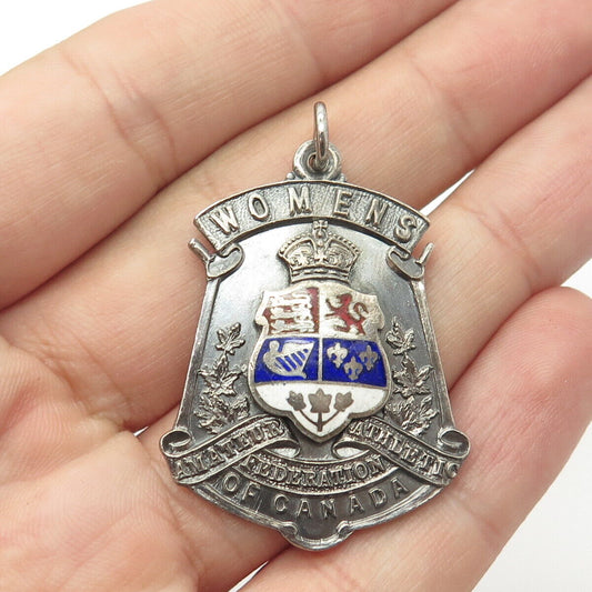 925 Sterling Silver Antique C. Lamond Fils Women's Federation of Canada Medal