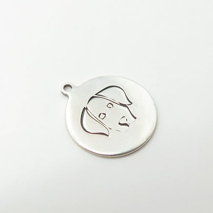 925 Sterling Silver USA Two In Town Dog Charm Pendant