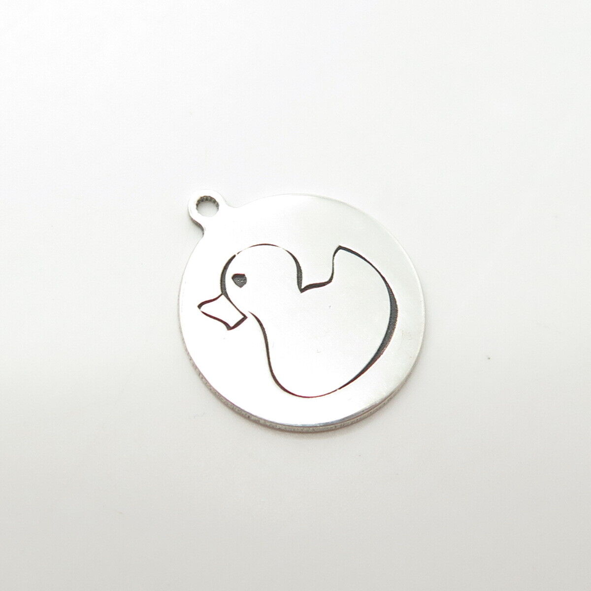 925 Sterling Silver USA Two In Town Duck Charm Pendant