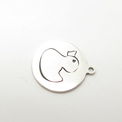 925 Sterling Silver USA Two In Town Duck Charm Pendant