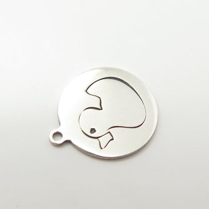 925 Sterling Silver USA Two In Town Duck Charm Pendant