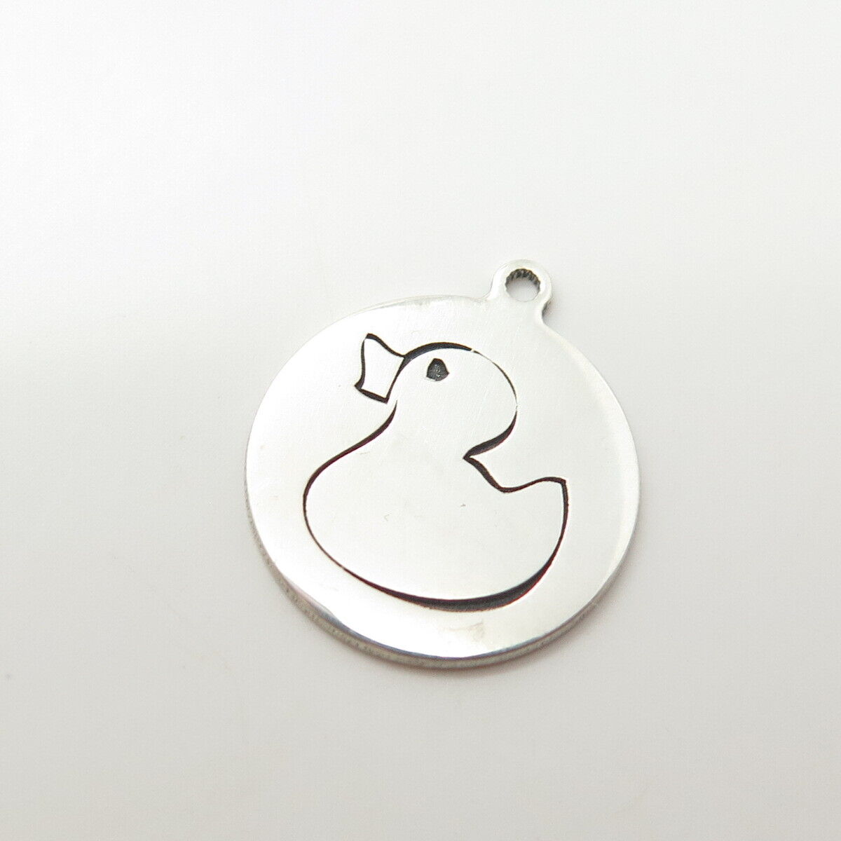 925 Sterling Silver USA Two In Town Duck Charm Pendant