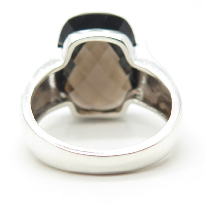 925 Sterling Silver Michelle Albala Real Smoky Quartz Ring Size 11