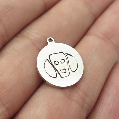 925 Sterling Silver USA Two In Town Dog Charm Pendant