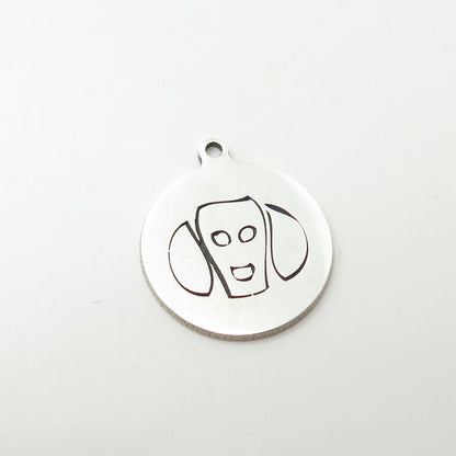 925 Sterling Silver USA Two In Town Dog Charm Pendant